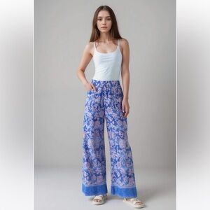 Johnny Was Florintina Wide-Leg Pants Size Large NWT